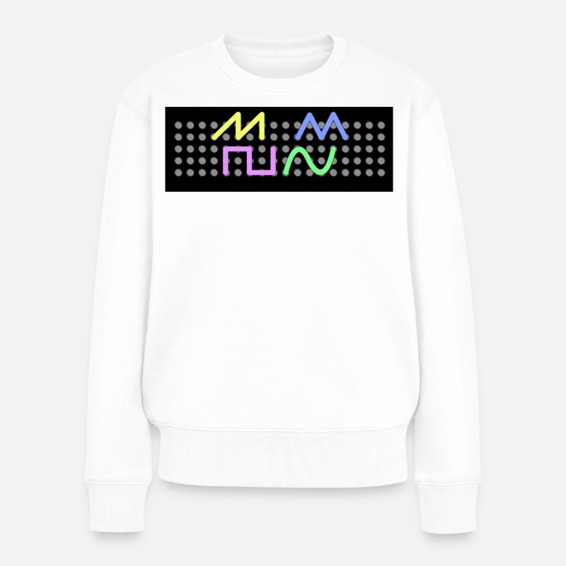 modular synth wave - Women's Premium Organic Jumper - white
