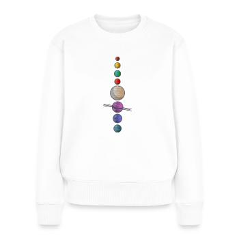Solar System - Pull Premium bio Femme - blanc - Devant - Julia (174cm)