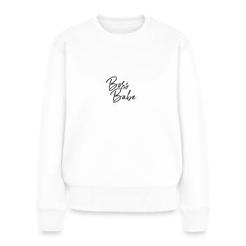 Boss babe - Women's Premium Organic Jumper - white - Front - Julia (174cm)