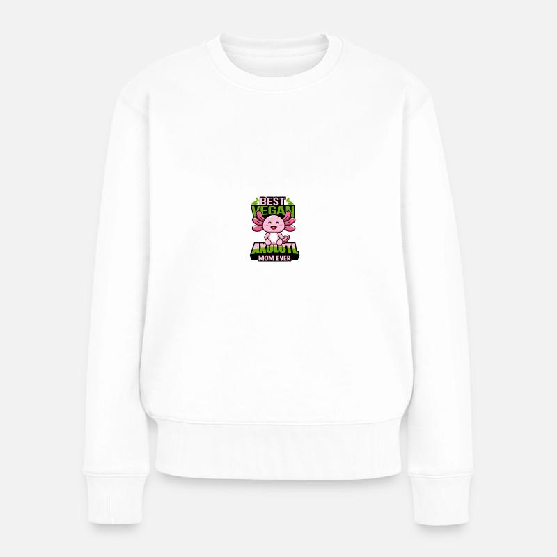 Axolotl - Frauen Premium Bio Pullover - Weiß
