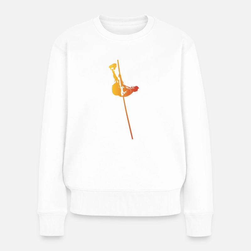 Stabhochsprung - Frauen Premium Bio Pullover - Weiß