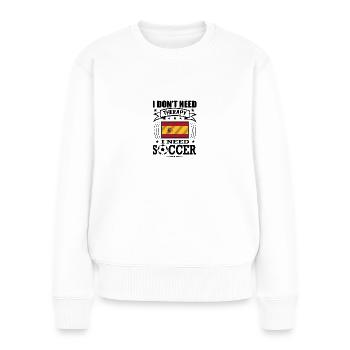 Spain Soccer Football 2022 WM - Pull Premium bio Femme - blanc - Devant - Julia (174cm)