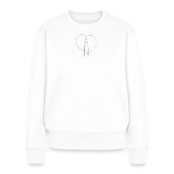 Liebe zu Bier - Frauen Premium Bio Pullover - Weiß - Vorne - Julia (174cm)
