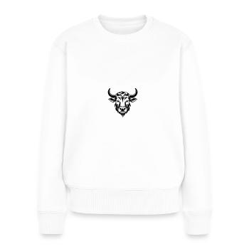 Bull Bull Head - Women's Premium Organic Jumper - white - Front - Julia (174cm)