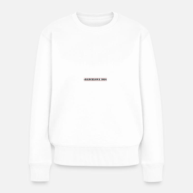 Barcelone 2024 - Pull Premium bio Femme - blanc