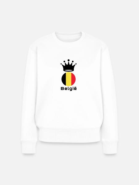 Belgium - Women's Premium Organic Jumper - white