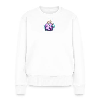 Spaßiger Graffiti-Bubble Flip - Frauen Premium Bio Pullover - Weiß - Vorne - Julia (174cm)