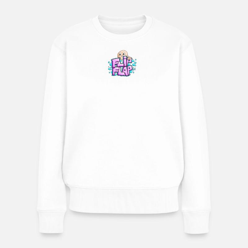 Flip Bulle Graffiti Amusant - Pull Premium bio Femme - blanc