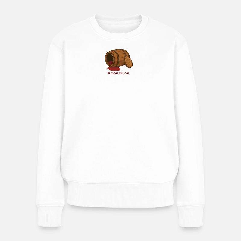 BODENLOS - Frauen Premium Bio Pullover - Weiß