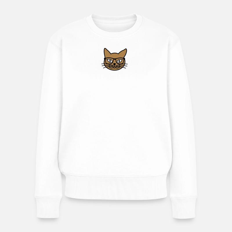 Nerd Kitteh - Women's Premium Organic Jumper - white