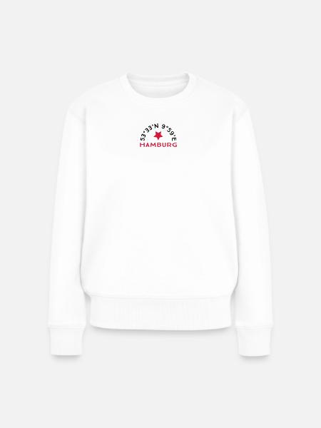 Hamburg - Frauen Premium Bio Pullover - Weiß