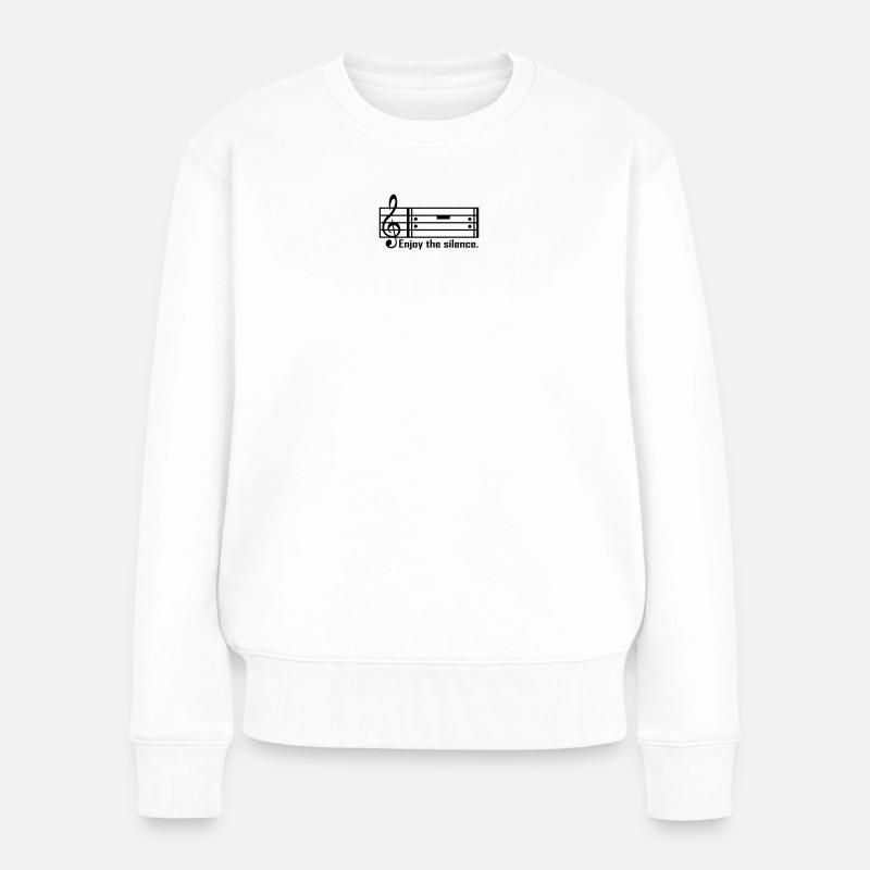 Appréciez le silence - Pull Premium bio Femme - blanc