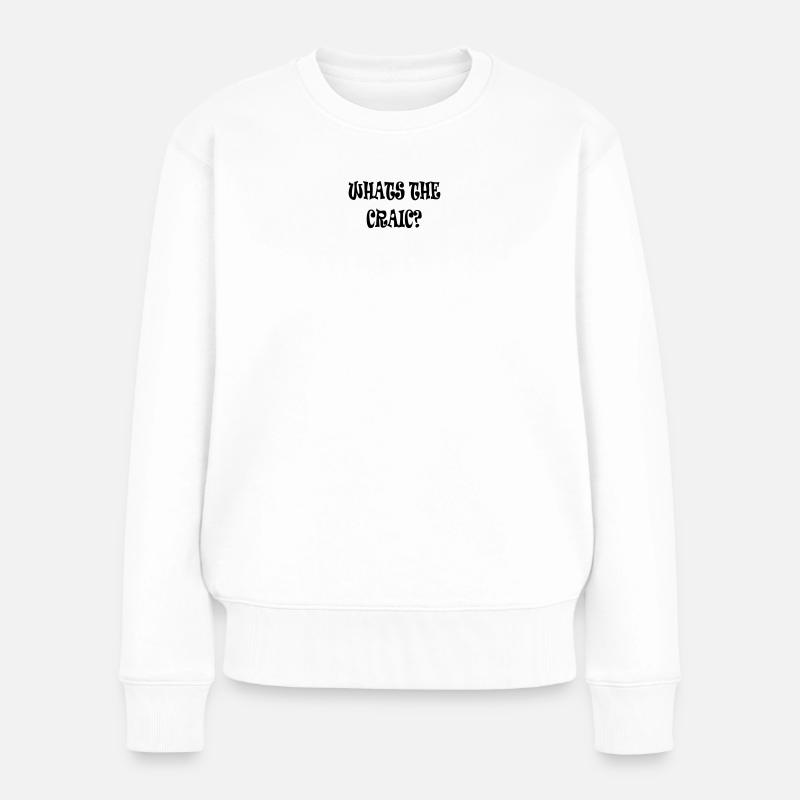 Was gibt's Neues? - Frauen Premium Bio Pullover - Weiß