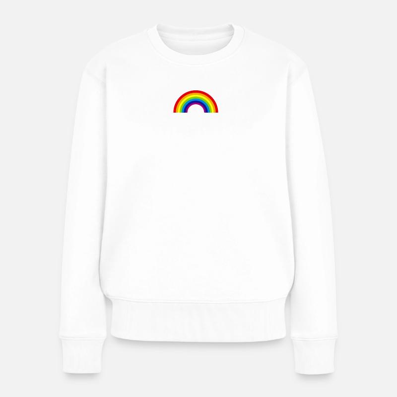 rainbow rainbow - Women's Premium Organic Jumper - white