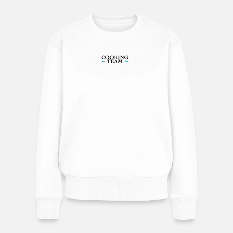 Team Cooking - Frauen Premium Bio Pullover - Weiß
