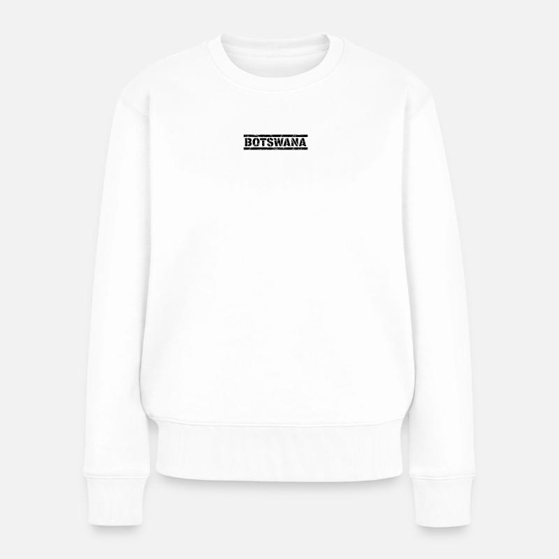 Botswana - Frauen Premium Bio Pullover - Weiß