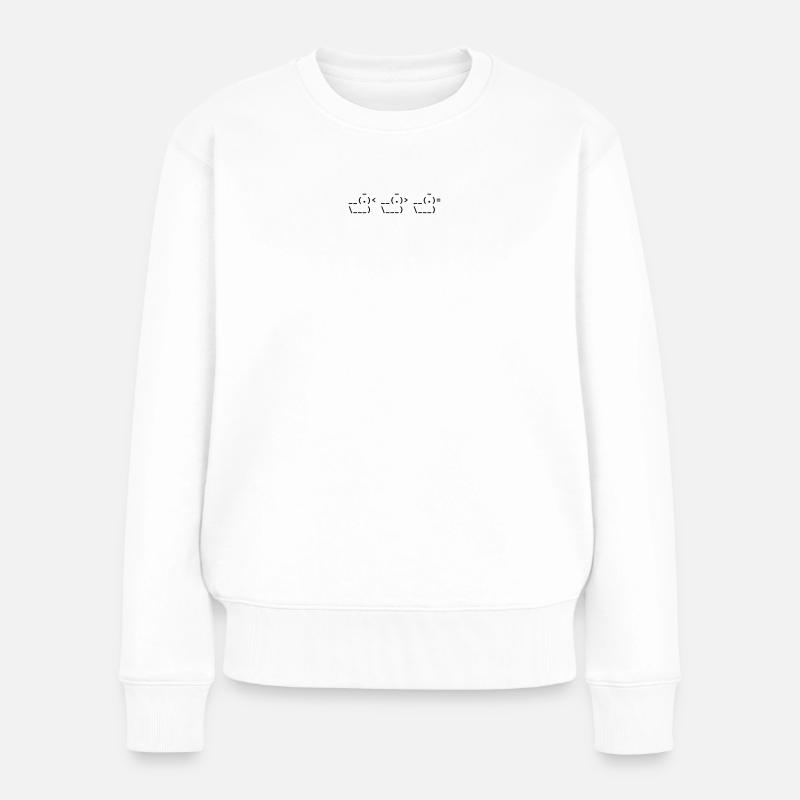 Triple Canard - Ascii Art - Pull Premium bio Femme - blanc