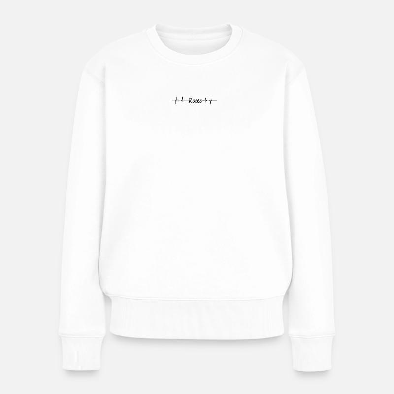 Puls Roses - Frauen Premium Bio Pullover - Weiß