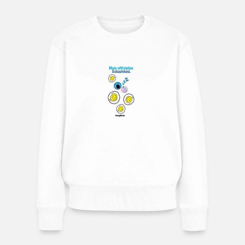 smiley,swfa21,schafe,schlafen,schlafshirt - Frauen Premium Bio Pullover - Weiß