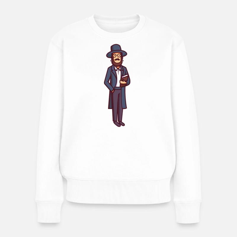 Illustration juive vintage - Pull Premium bio Femme - blanc