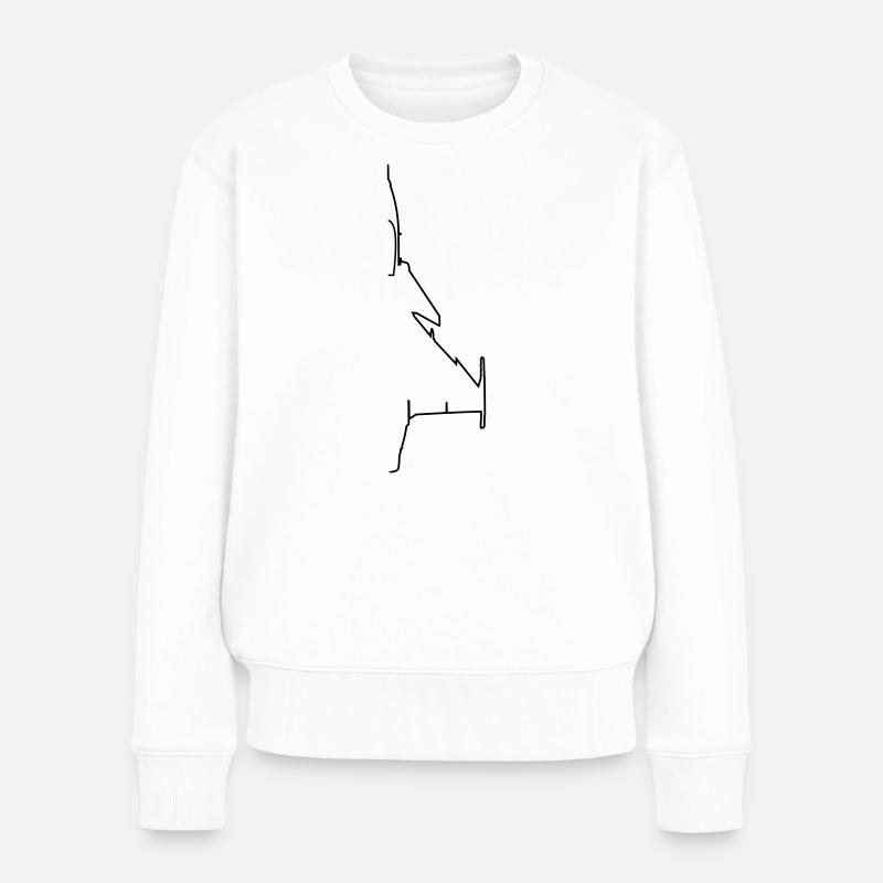 Flugzeug - Frauen Premium Bio Pullover - Weiß