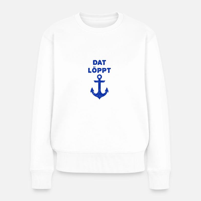 Anker Löppt - Frauen Premium Bio Pullover - Weiß