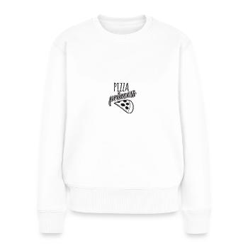 Pizza Princess - Frauen Premium Bio Pullover - Weiß - Vorne - Julia (174cm)