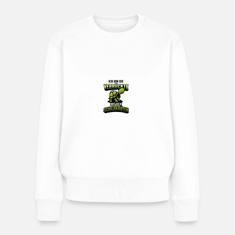 Schildkröten Liebhaber | Schildkröte Geschenkideen - Frauen Premium Bio Pullover - Weiß