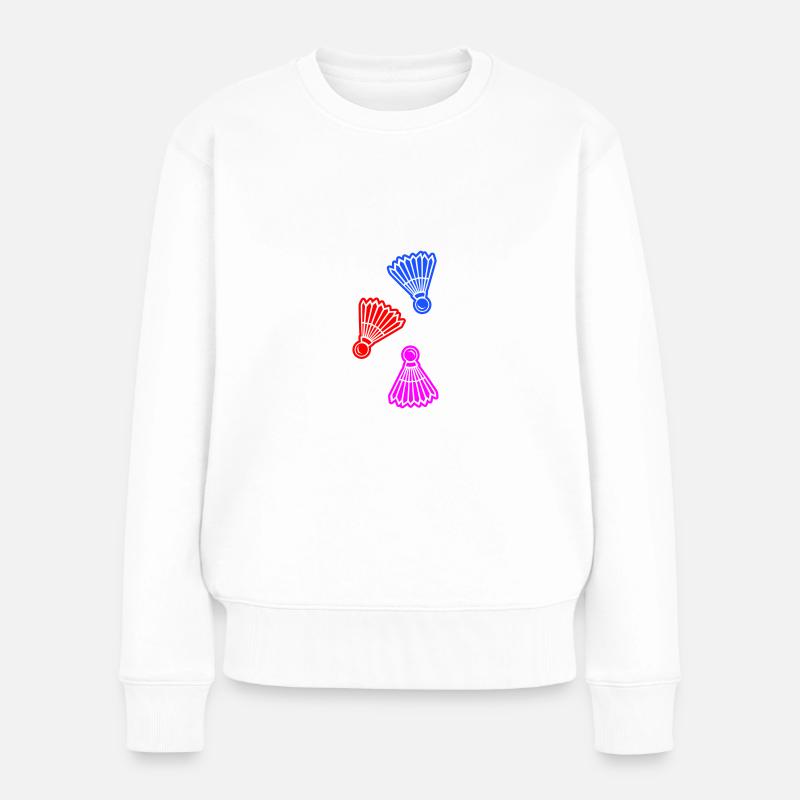 Badminton Sport - Frauen Premium Bio Pullover - Weiß