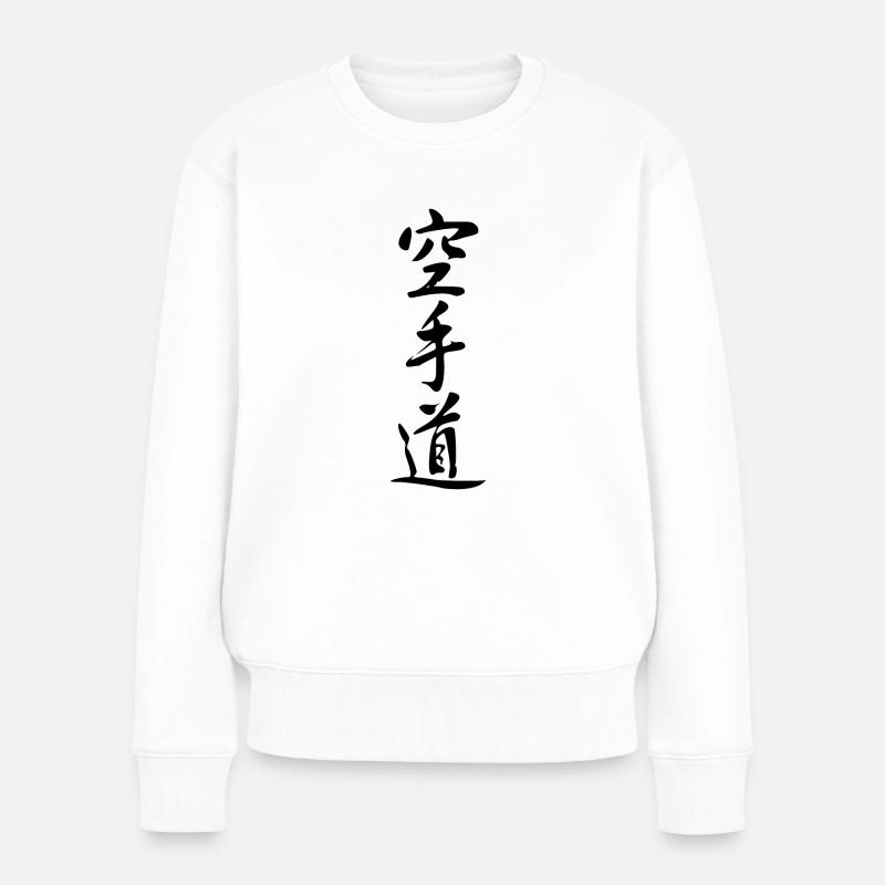 Chinesische Schrift - Frauen Premium Bio Pullover - Weiß