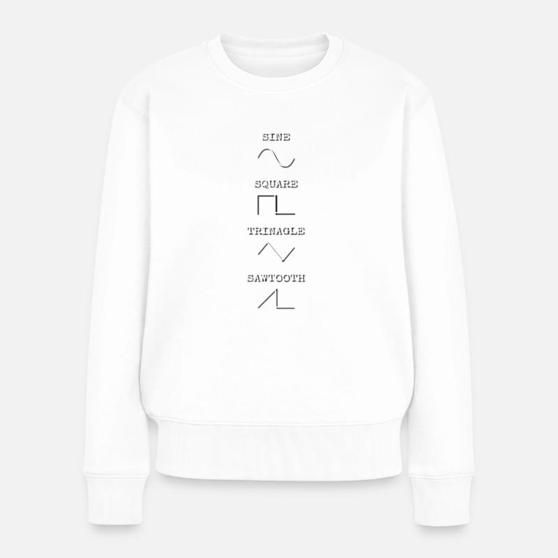 Waveforms - Frauen Premium Bio Pullover - Weiß