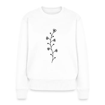 fleur - Pull Premium bio Femme - blanc - Devant - Julia (174cm)