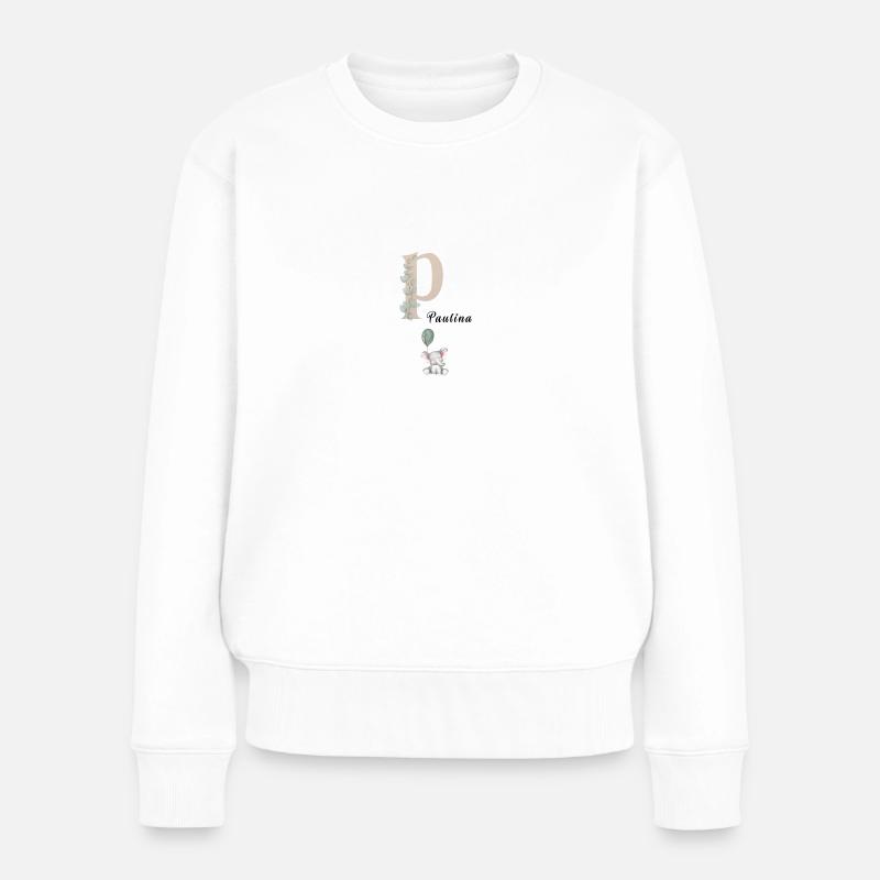 Name Paulina - Frauen Premium Bio Pullover - Weiß