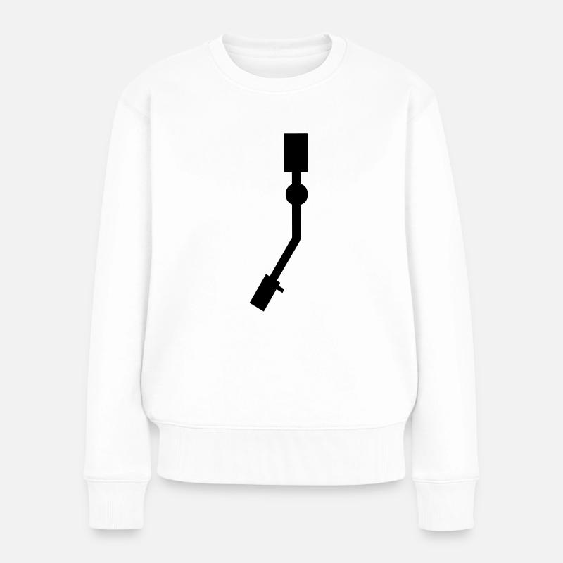 Turntable Nadel - Frauen Premium Bio Pullover - Weiß