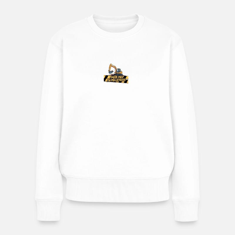 j'peux pas j'ai pelleteuse - Pull Premium bio Femme - blanc