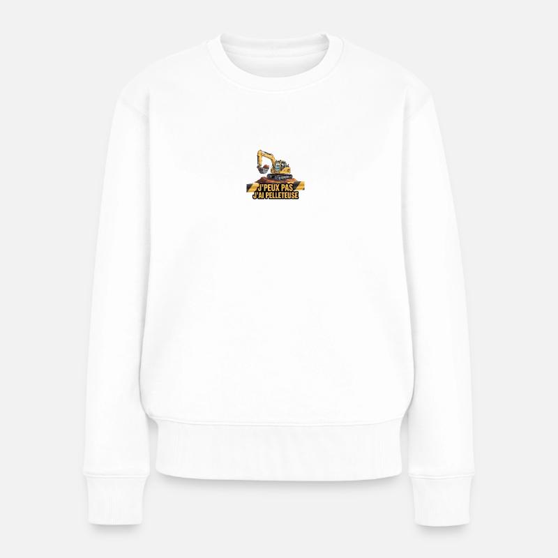 j'peux pas j'ai pelleteuse - Pull Premium bio Femme - blanc