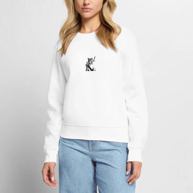 Die Samurai-Katze, die Bushido-Katze Frauen Premium Bio Pullover