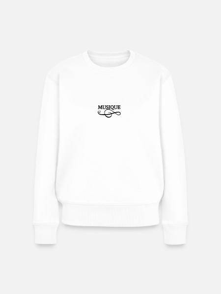 Musique - Pull Premium bio Femme - blanc