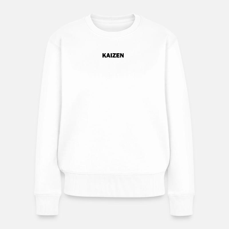 KAIZEN BLACK - Pull Premium bio Femme - blanc