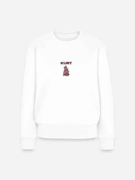 Wolf Kurt Bozkurt - Frauen Premium Bio Pullover - Weiß