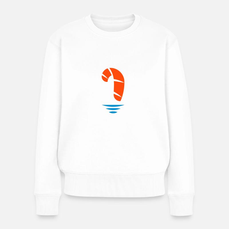 kitesurfer logo - Frauen Premium Bio Pullover - Weiß