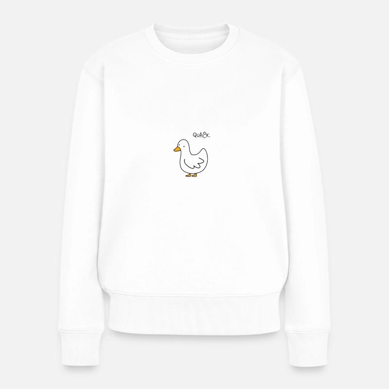 Gans - Frauen Premium Bio Pullover - Weiß