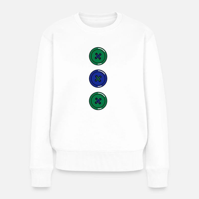 Boutons - Pull Premium bio Femme - blanc