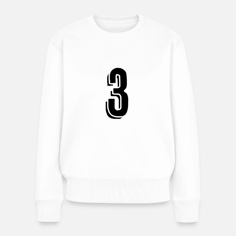 Maillot numéro 3 - Numéro - Trois - Pull Premium bio Femme - blanc