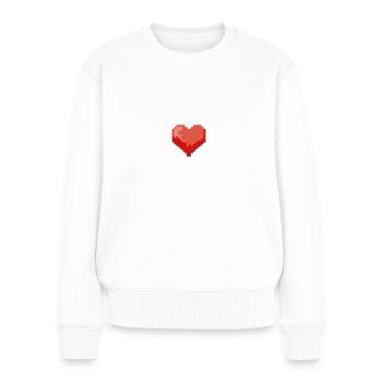 PixelLove Harmonie - Frauen Premium Bio Pullover - Weiß - Vorne - Julia (174cm)