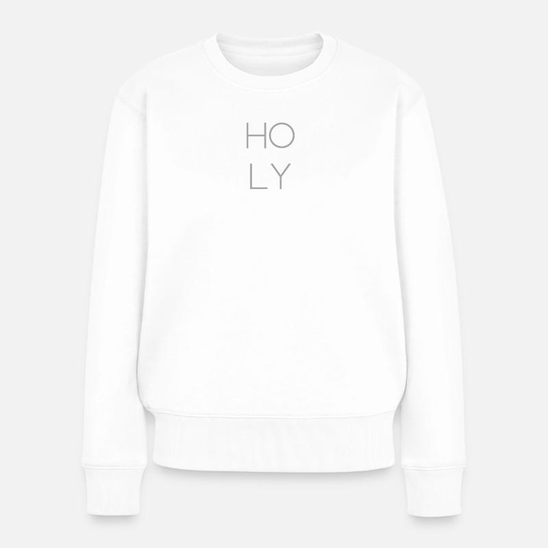 Holy - Frauen Premium Bio Pullover - Weiß