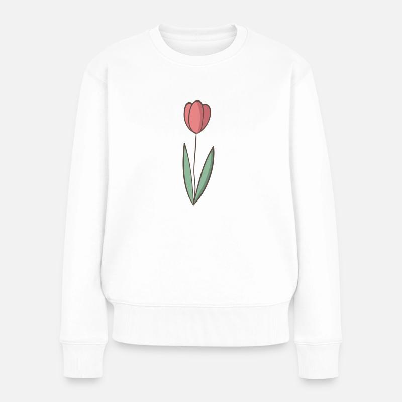 tulipe - Pull Premium bio Femme - blanc