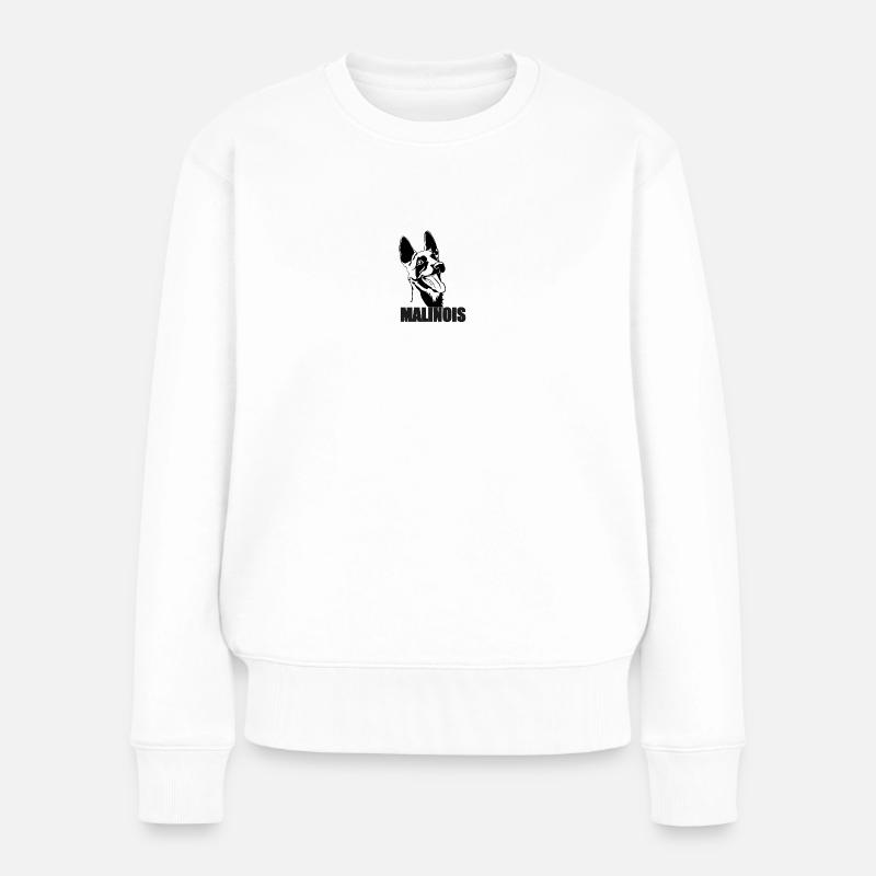 Belgischer Malinois Belgischer Malinois - Frauen Premium Bio Pullover - Weiß