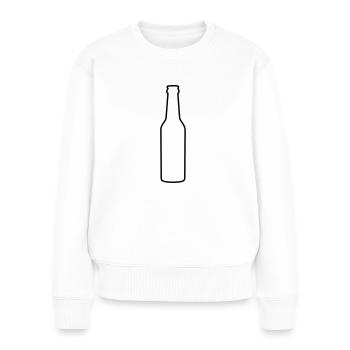 Eine Bierflasche - Frauen Premium Bio Pullover - Weiß - Vorne - Julia (174cm)