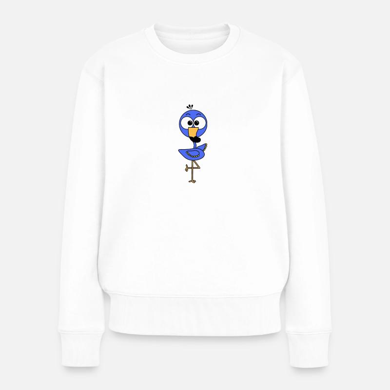 Flamingo - Frauen Premium Bio Pullover - Weiß